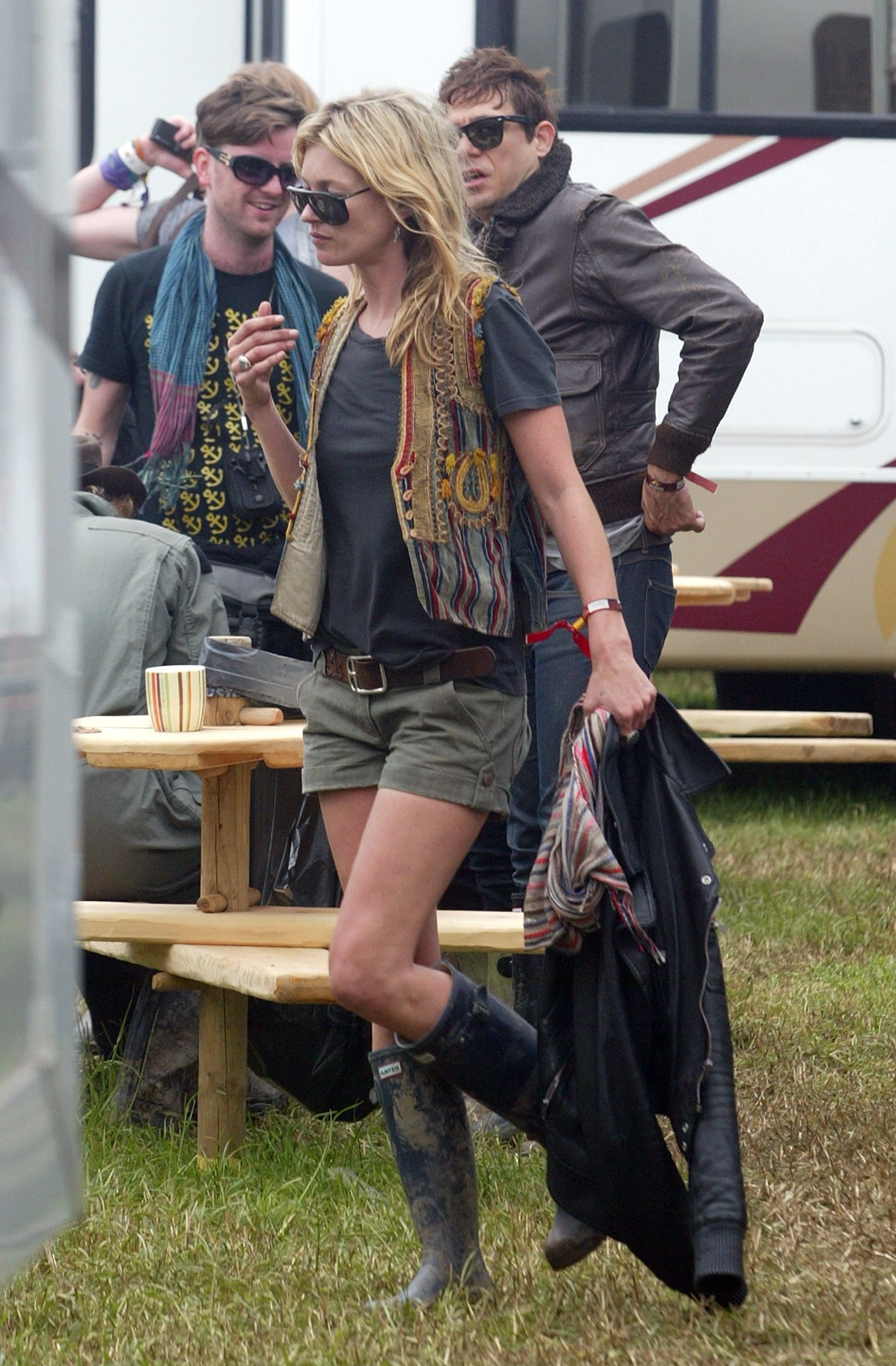 GLASTONBURY, UNITED KINGDOM - JUNE 28:  Kate Moss is seen during day two of the 2008 Glastonbury Festival on June 27, 2008 in Glastonbury, Somerset, England.  (Photo by Danny Martindale/WireImage)