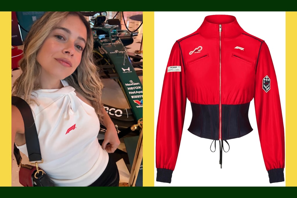 Off Season F1 Cream Sleeveless Twist Tank Top ($90) and Off Season F1 Red Full-Zip Cropped Track Jacket Corset ($195)
Get them something stylish and sporty like this twisted asymmetrical tank and corseted track jacket from Off Season's Formula 1 collection. Both pieces embody paddock style with their red, white, and black colorblock design. This is perfect for those who love to pull off a street-chic look.
Editor Quote: "I love how many fashion brands are leaning into F1, given how stylish the sport is. I got so many compliments on my tank wearing it out in Miami — the unique design elements certainly give a classic jersey or team hoodie a run for their money." — Sarah Wasilak, shopping director