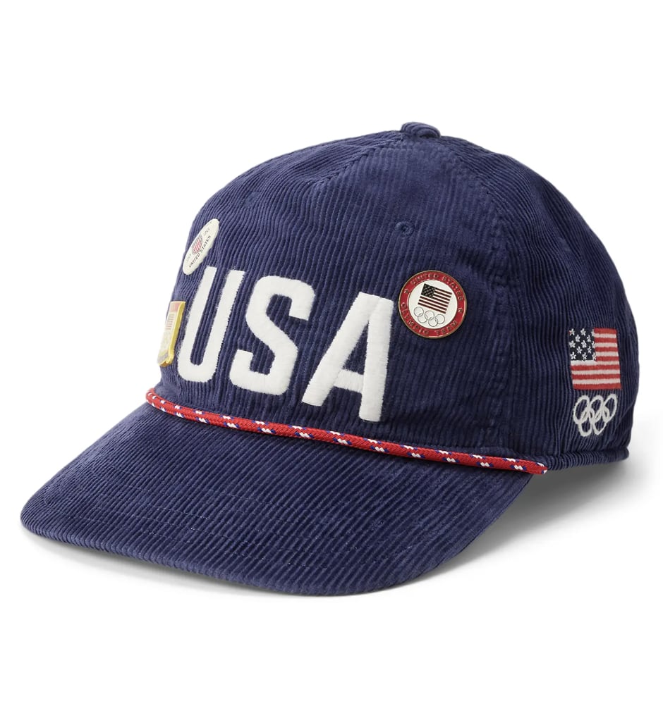 Polo Ralph Lauren Vint Team USA Corduroy Snapack ($125)
If you're going for a timeless look, consider this snapback. The vintage-inspired texture and classic logo give it an effortless throwback feel, while still serving as the perfect nod to the 2026 Olympics. No matter the sport — skiing, skating, sledding, and more — this hat has you covered (pun fully intended).