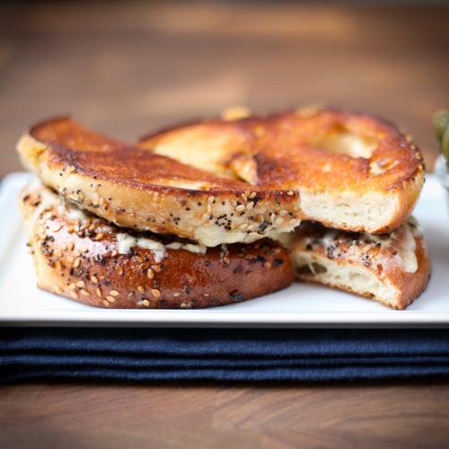 Bagel Grilled Cheese POPSUGAR Food