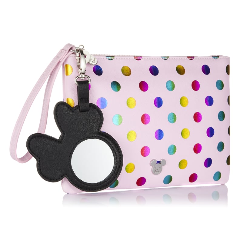 Holographic Polka-Dot Pouch With Brush Set
