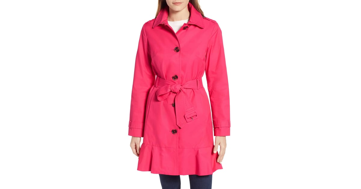 Kate Spade New York Millbrook Twill Water Resistant Rain Coat