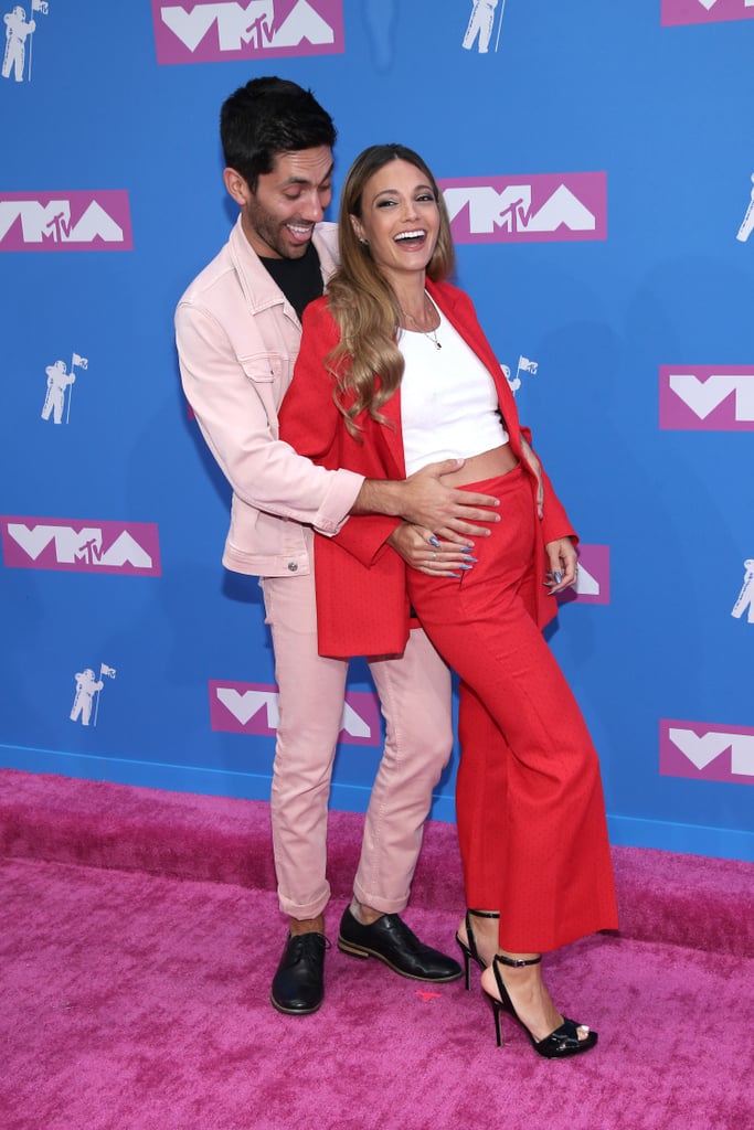 Nev Schulman and Laura Perlongo at the 2018 MTV VMAs