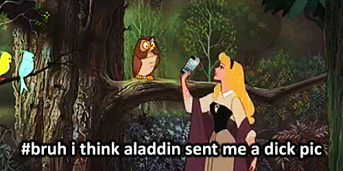 Sleeping Beauty Gets a D*ck Pic