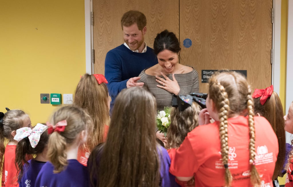 Prince Harry and Meghan Markle Playing With Kids in Cardiff