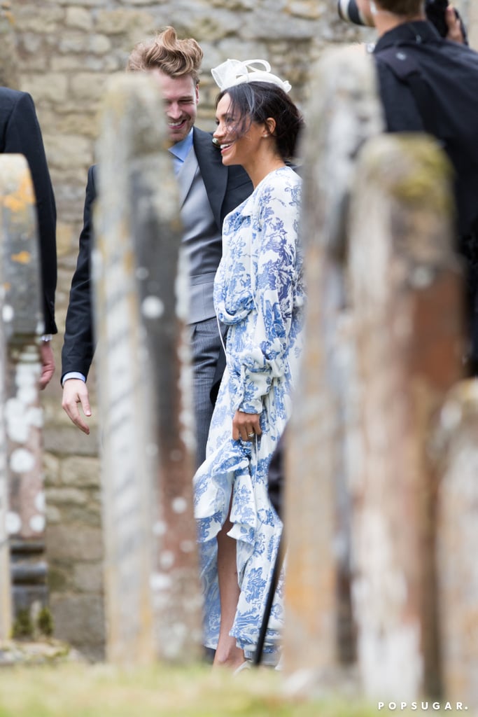 Prince Harry and Meghan Markle at Celia McCorquodale Wedding