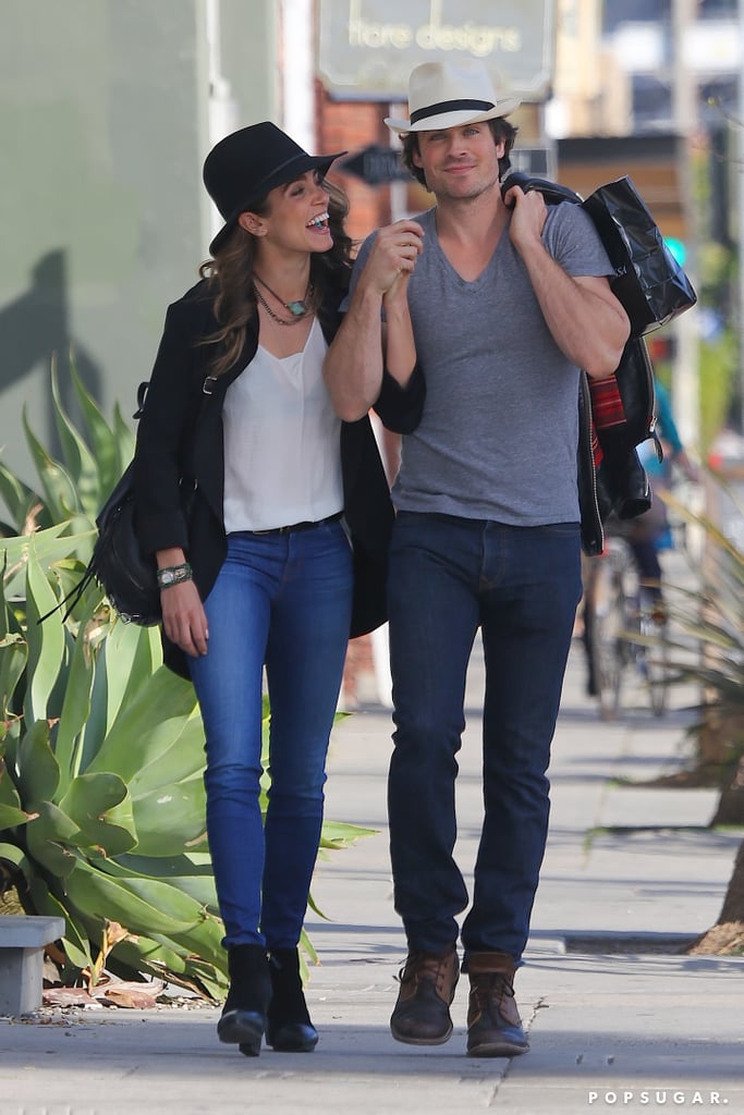 The couldn't contain their smiles while walking around LA in April 2015.