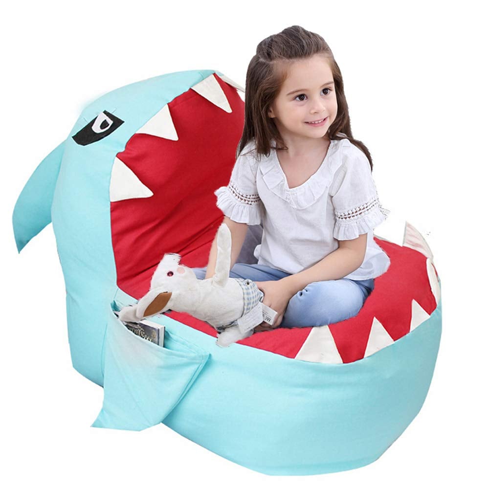 Kids will love sitting on the Lmeison Animal Storage Bean Bag Chair ($24).