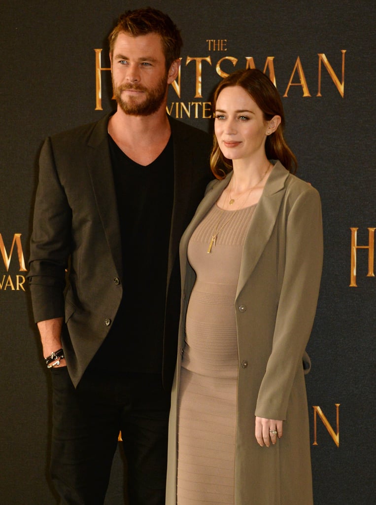 Emily Blunt and Chris Hemsworth on Red Carpet March 2016