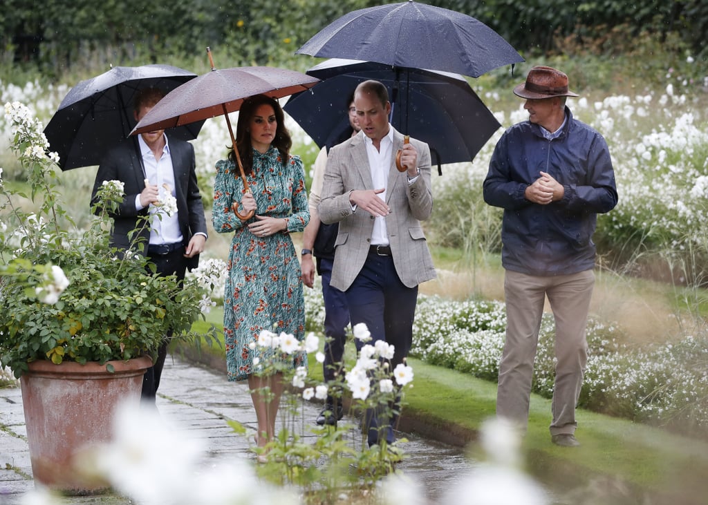 William and Harry at Princess Diana Garden Kensington Palace