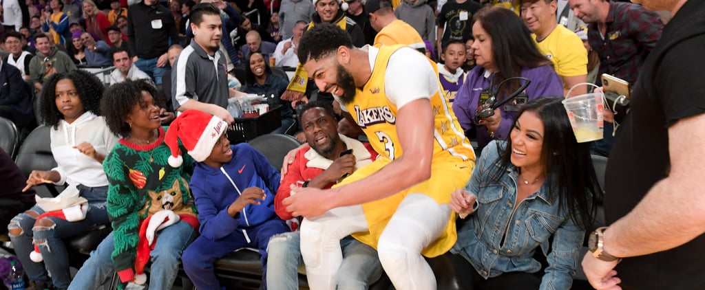 Kevin Hart Was NOT Ready to Play Santa Claus When Anthony Davis Fell on His Lap Midgame