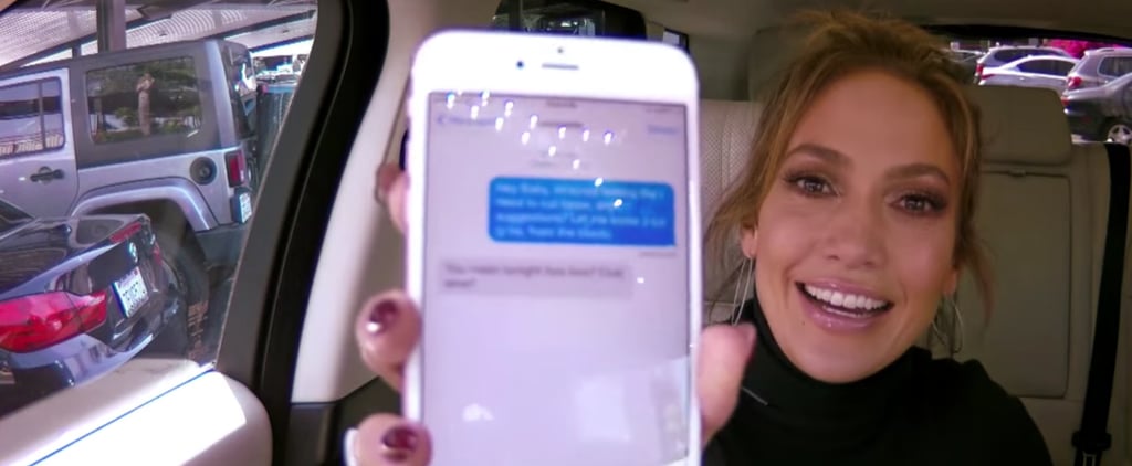 Jennifer Lopez Texts Leonardo DiCaprio on Carpool Karaoke