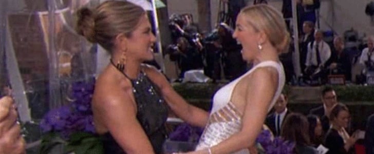 Jennifer Aniston Grabs Kate Hudson's Butt at Golden Globes