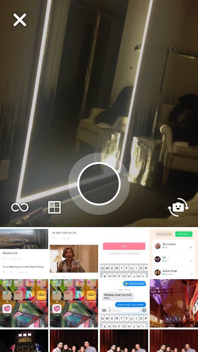 You can take pictures right inside the app, or upload one of your own.