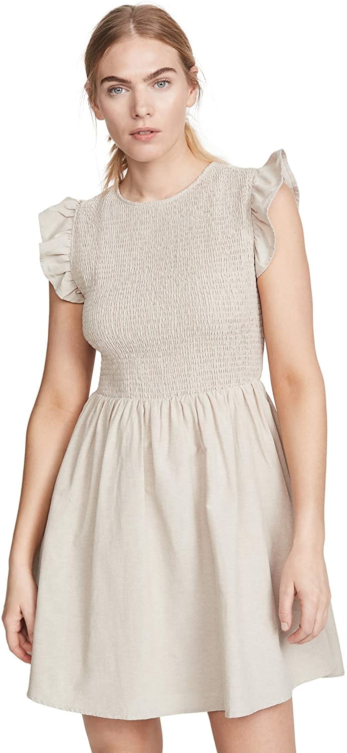 big ruffle sleeve dress