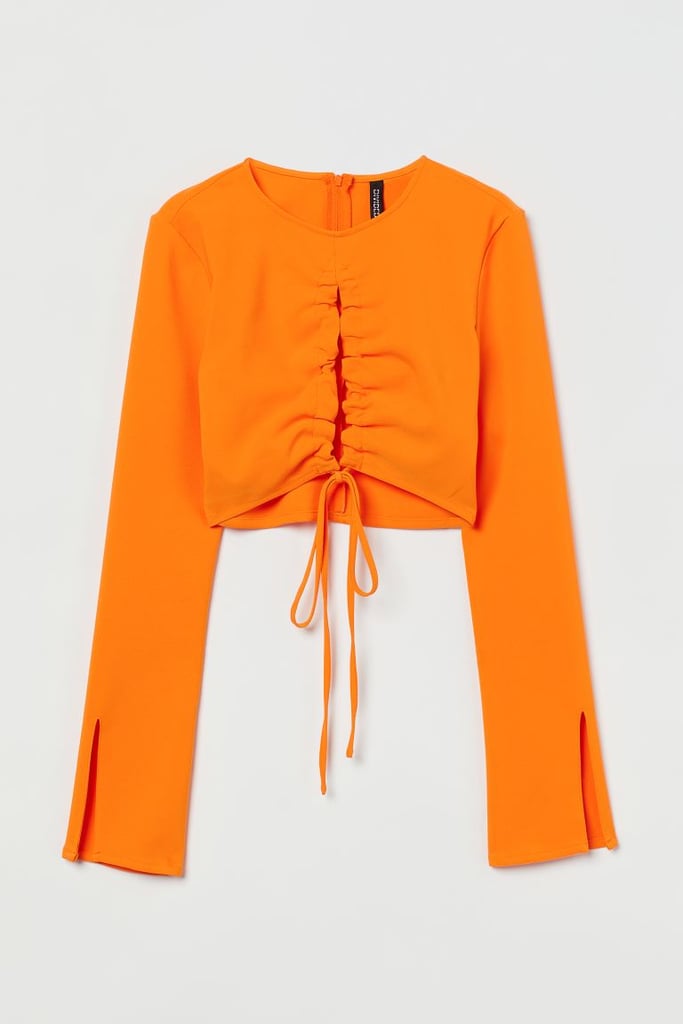 A Vibrant Blouse: H&M Cut-out Blouse