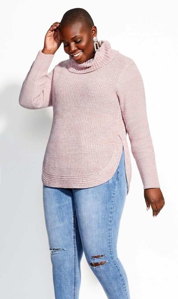 City Chic Curved Hem Jumper