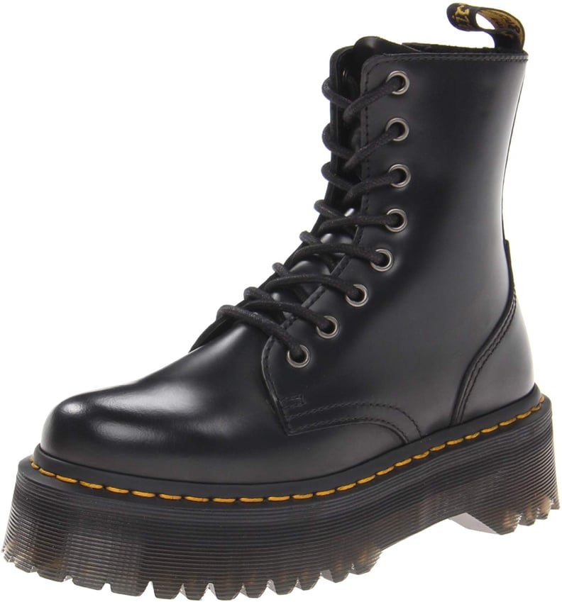 Dr. Martens Unisex Jadon 8-Eye Boot Black Polished Smooth