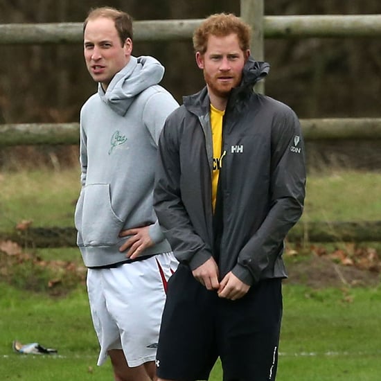 Prince William and Prince Harry Play Soccer December 2015