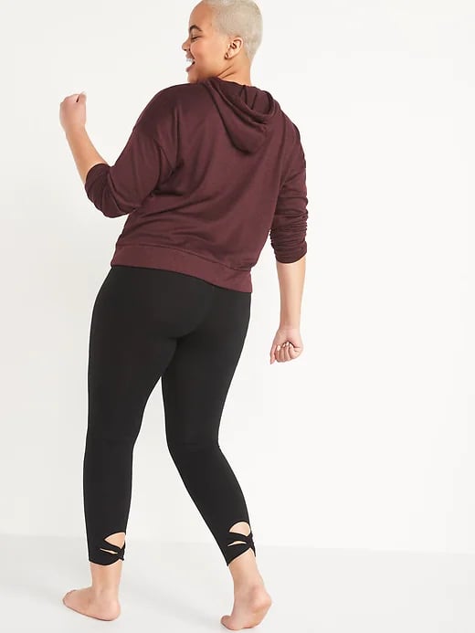 High-Waisted Plus-Size PowerChill Yoga Crops, Old Navy