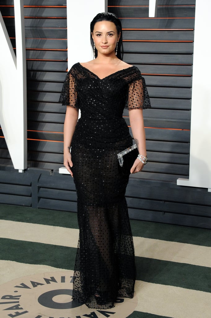 Demi Lovato Dress At Oscars Vanity Fair Party 2016 Popsugar Latina