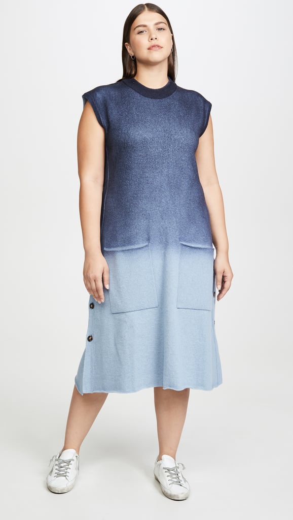 Cedric Charlier Blue Ombre Sweater Dress