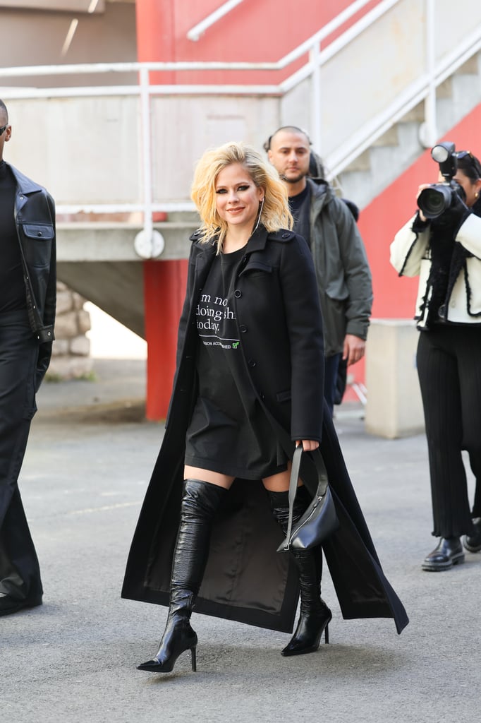Avril Lavigne's I'm Not Doing Shit Today Shirt in Paris