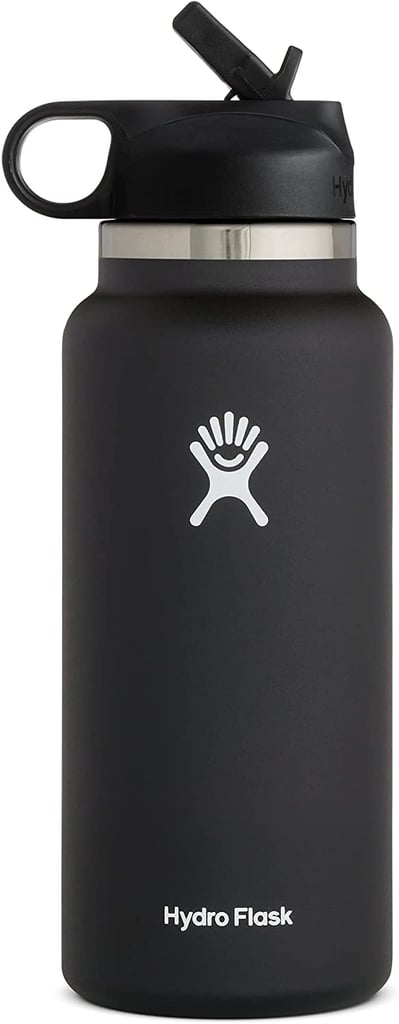 A Big Water Bottle: Hydro Flask Water Bottle With Straw Lid