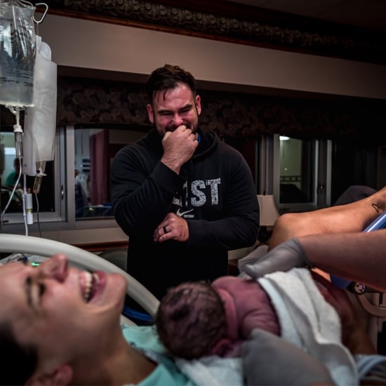 Photo of Dad Reacting to His Child's Birth