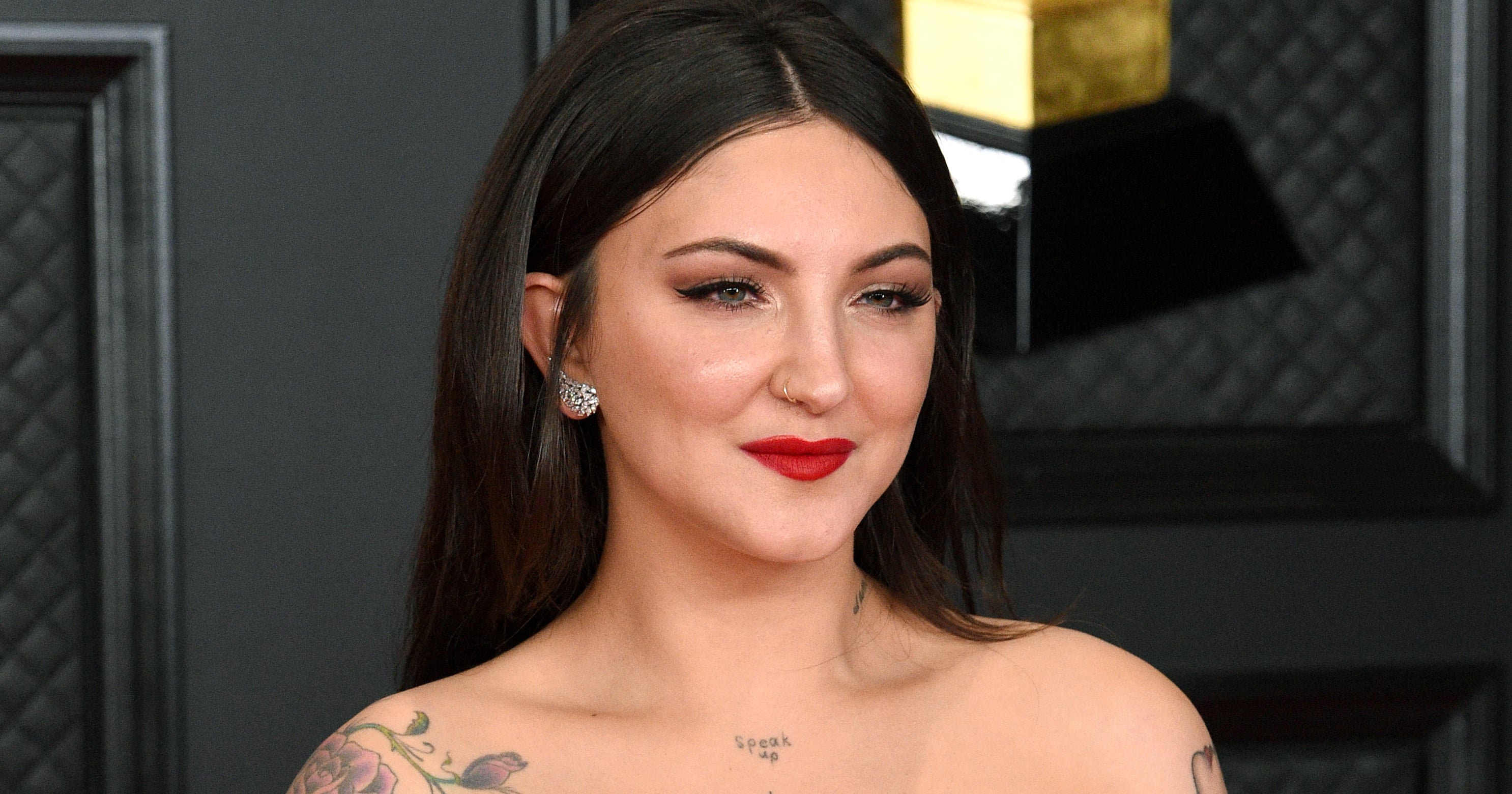 Julia Michaels Normalizing Body Hair Grammys Red Carpet 2021 POPSUGAR