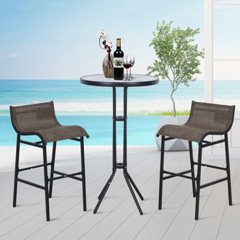 Something Tall: Outsunny Outdoor Patio Pub Bistro Table Chairs Set