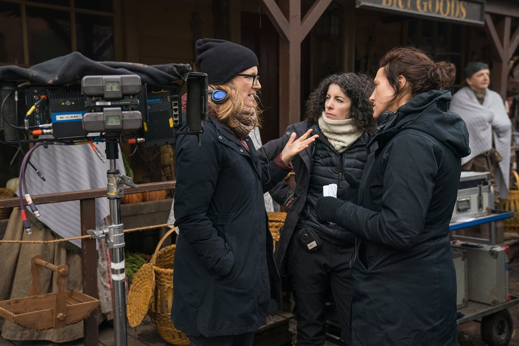 Director Jennifer Getzinger chats with co-executive producer Maril Davis on set during season four.