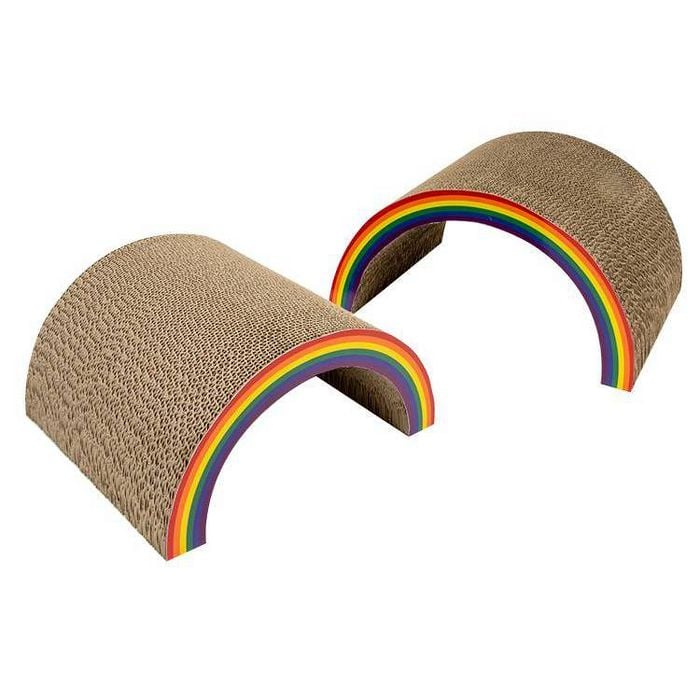Boots and Barkley Pride Double Rainbow Cat Scratcher Toy