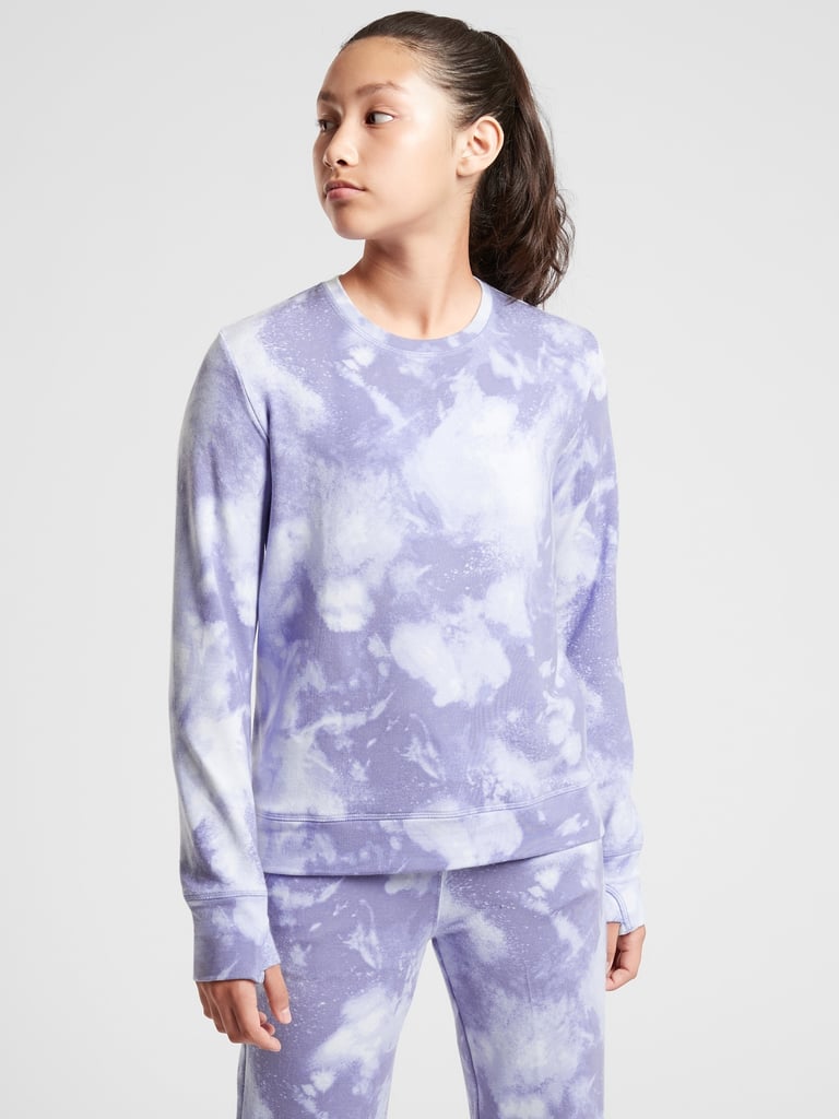 Athleta Girl Cosy Printed Crewneck Sweatshirt