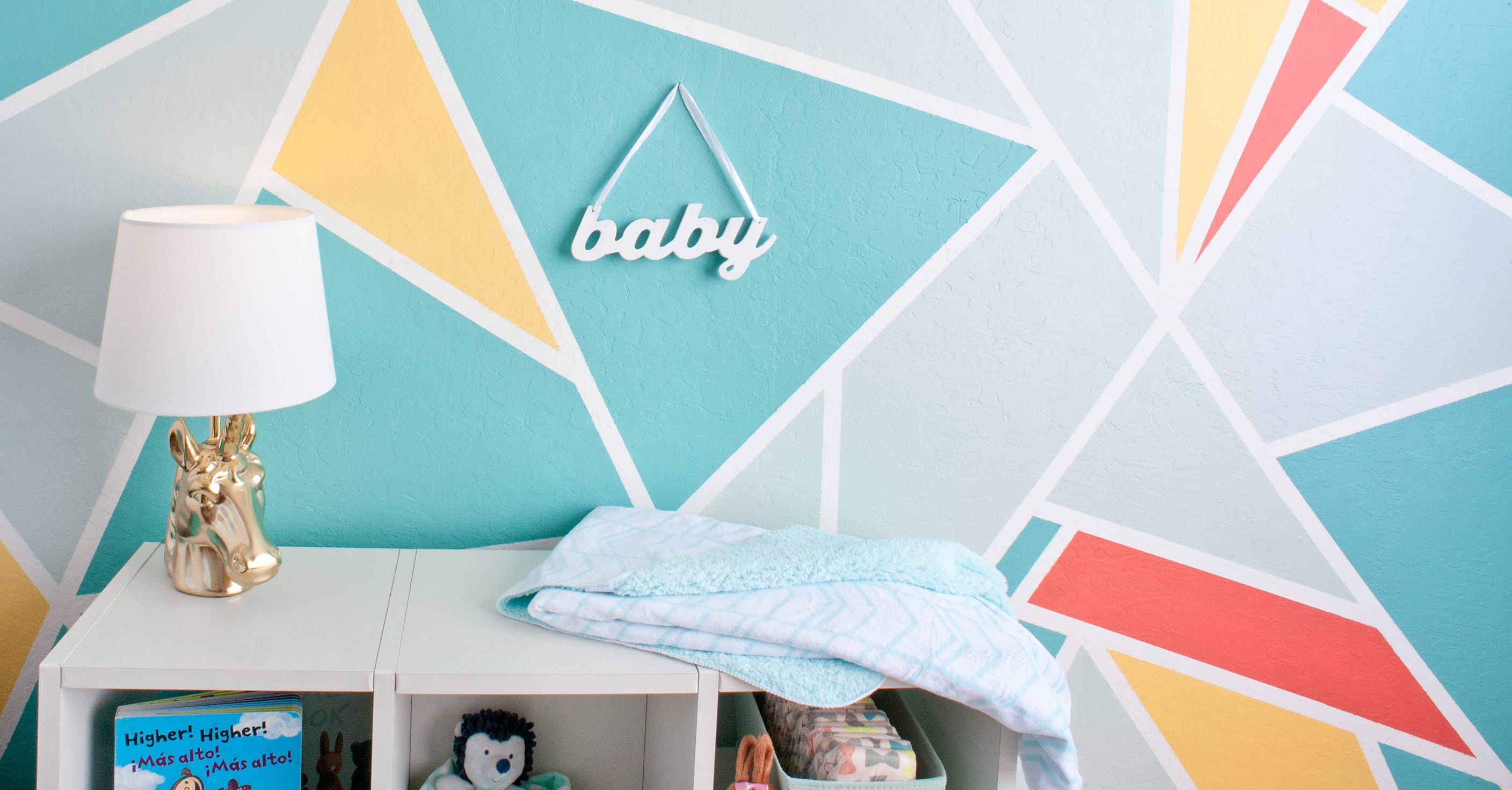 Geometric nursery sale wall