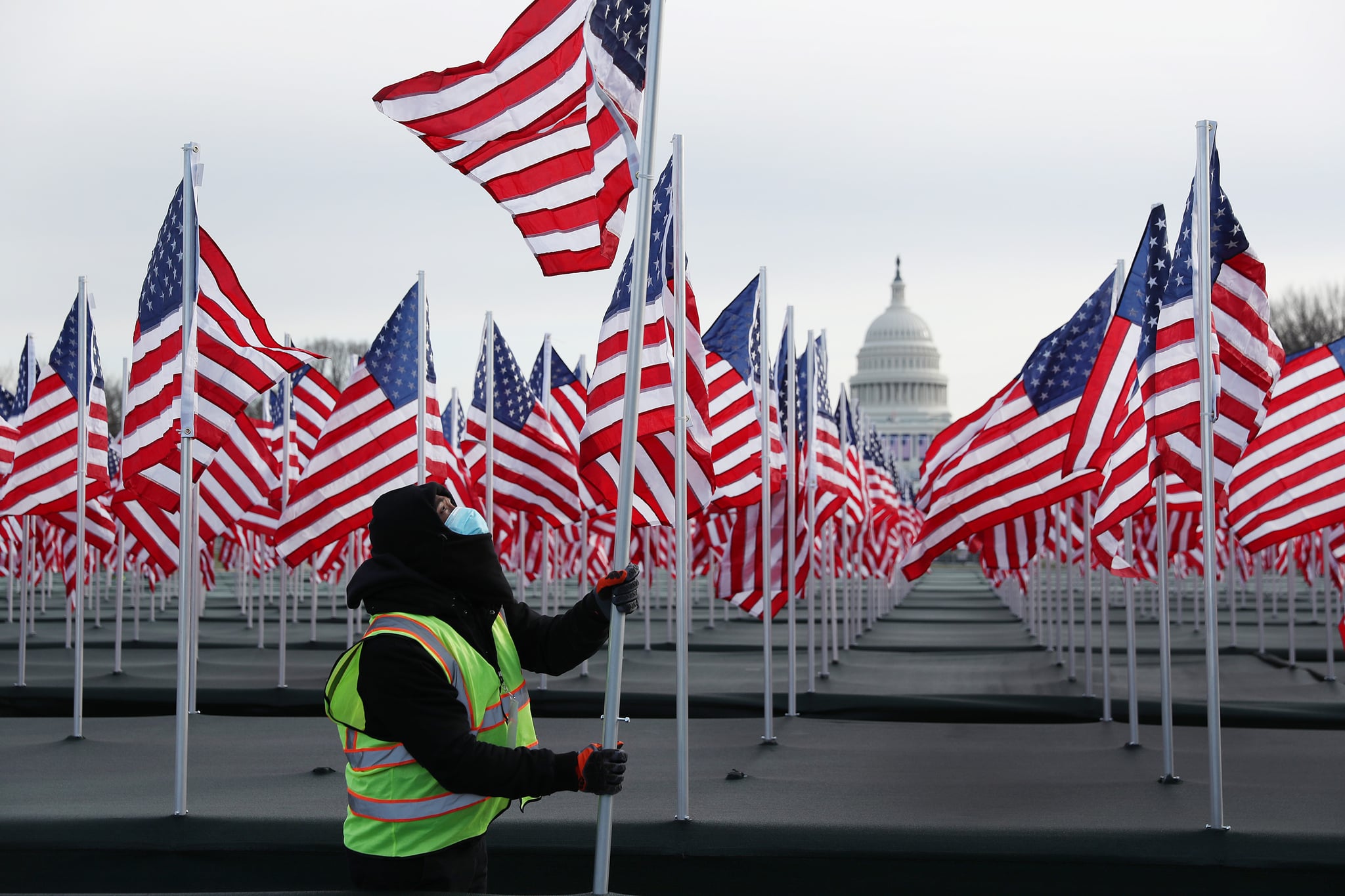 The Meaning Of The Field Of Flags At The Biden Inauguration Popsugar News To witness the inauguration of a president. popsugar