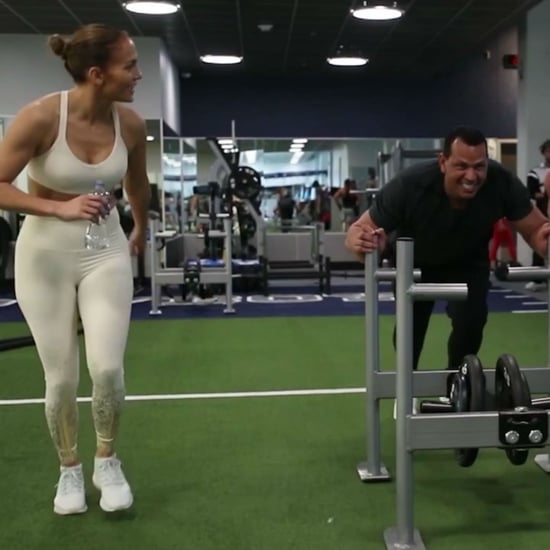 Jennifer Lopez and Alex Rodriguez Dallas Cowboys Workout