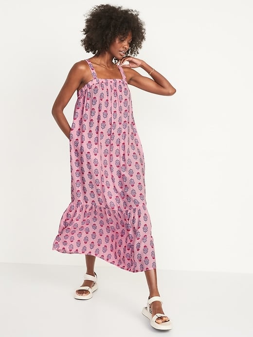 Old Navy Sleeveless Tie-Back Cutout Maxi Swing Dress