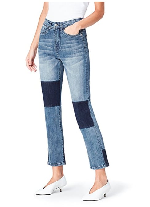 Find High Rise Patch Detail Jeans (£17.59)