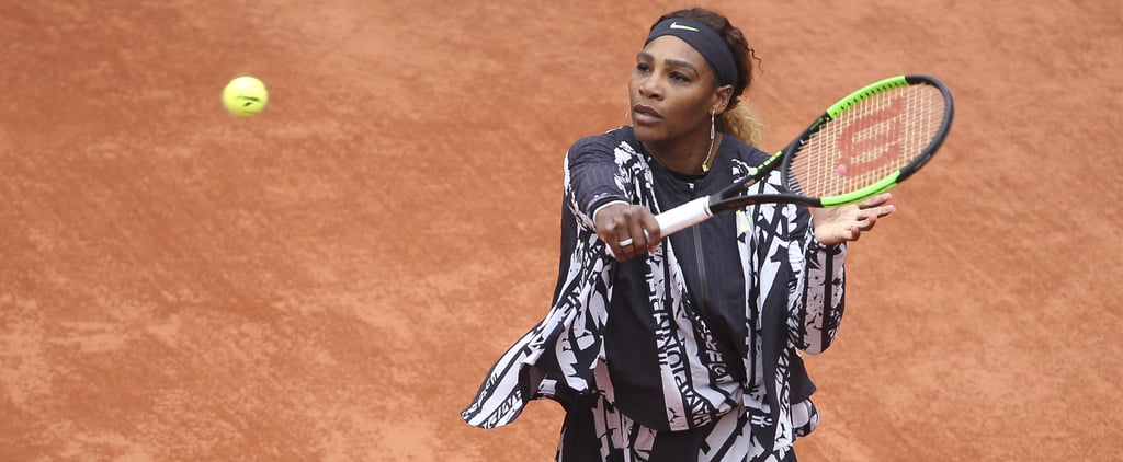 Serena Williams Off White Outfit With Text 2019 French Open