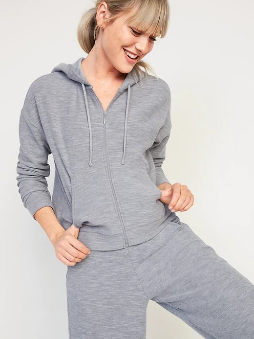 Old Navy Lightweight Textured Full-Zip Hoodie