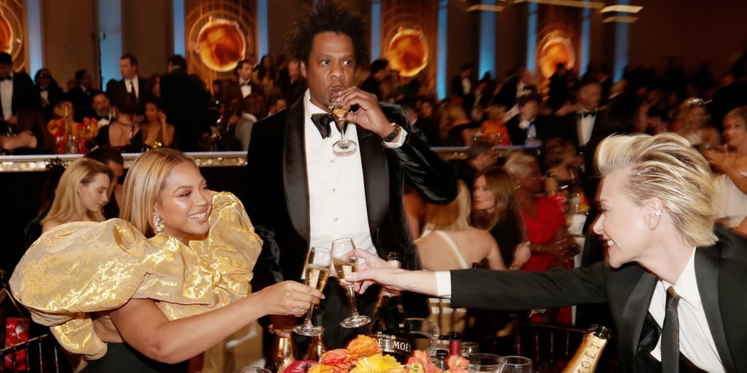 How do Beyonce and Jay-Z promote their champagne? Easy!