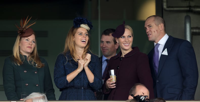 Autumn Phillips, Princess Beatrice, and Mike Tindall