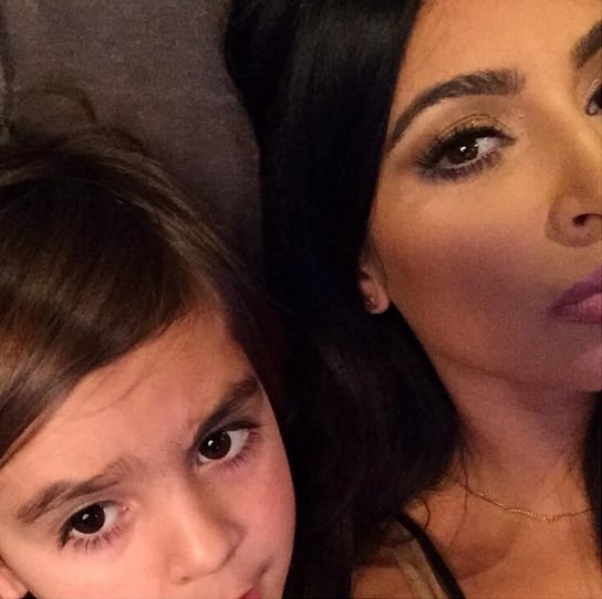 Kim Kardashian and Mason's Selfies July 2015