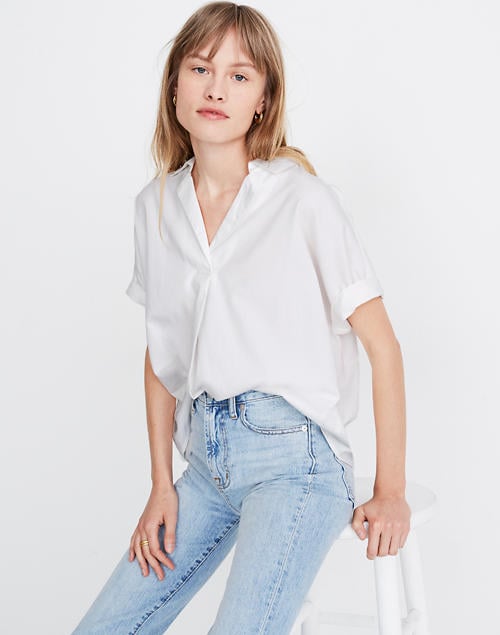 Madewell Park Popover White Shirt