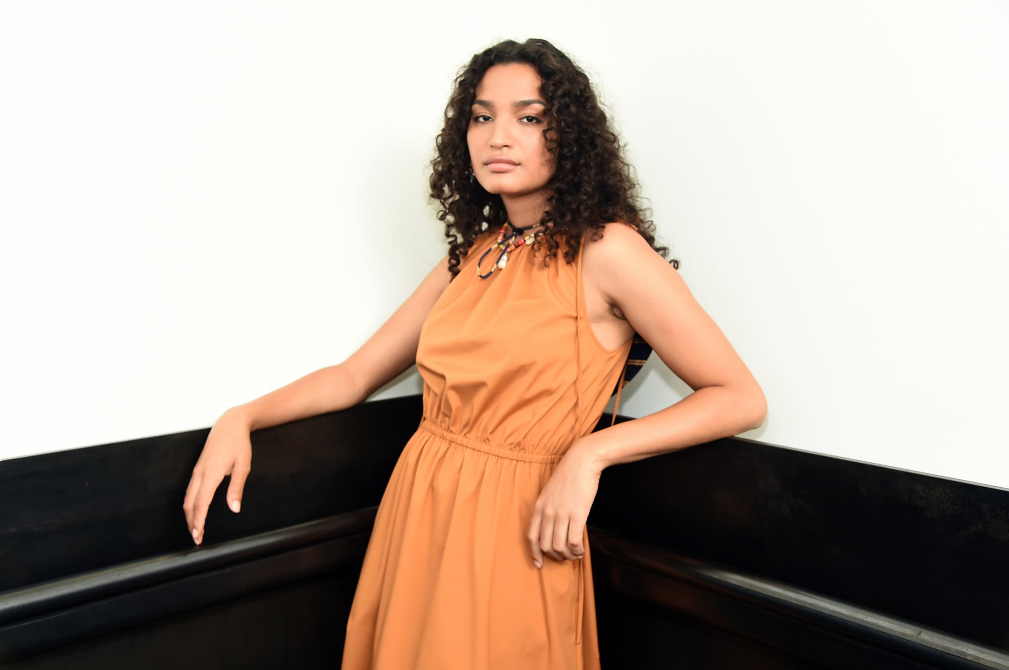 NEW YORK, NEW YORK - SEPTEMBER 13: Indya Moore poses backstage for Jason Wu - September 2020 during New York Fashion Week: The Shows at Spring Studios Terrace on September 13, 2020 in New York City. (Photo by Jamie McCarthy/Getty Images)