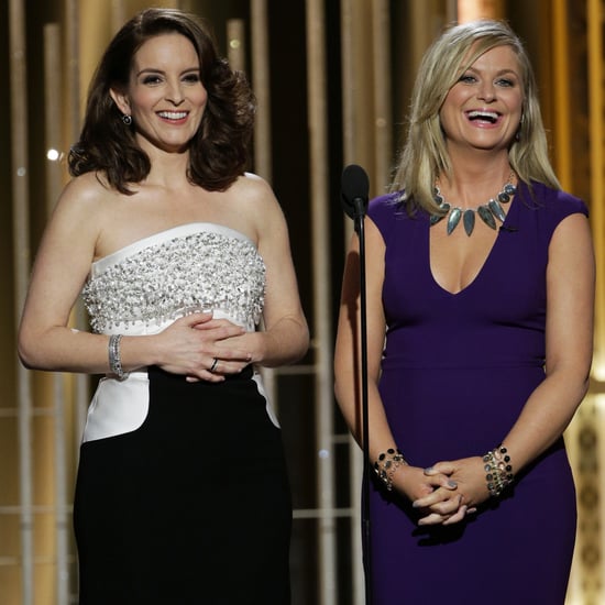 Amy Poehler and Tina Fey at the Golden Globe Awards 2015
