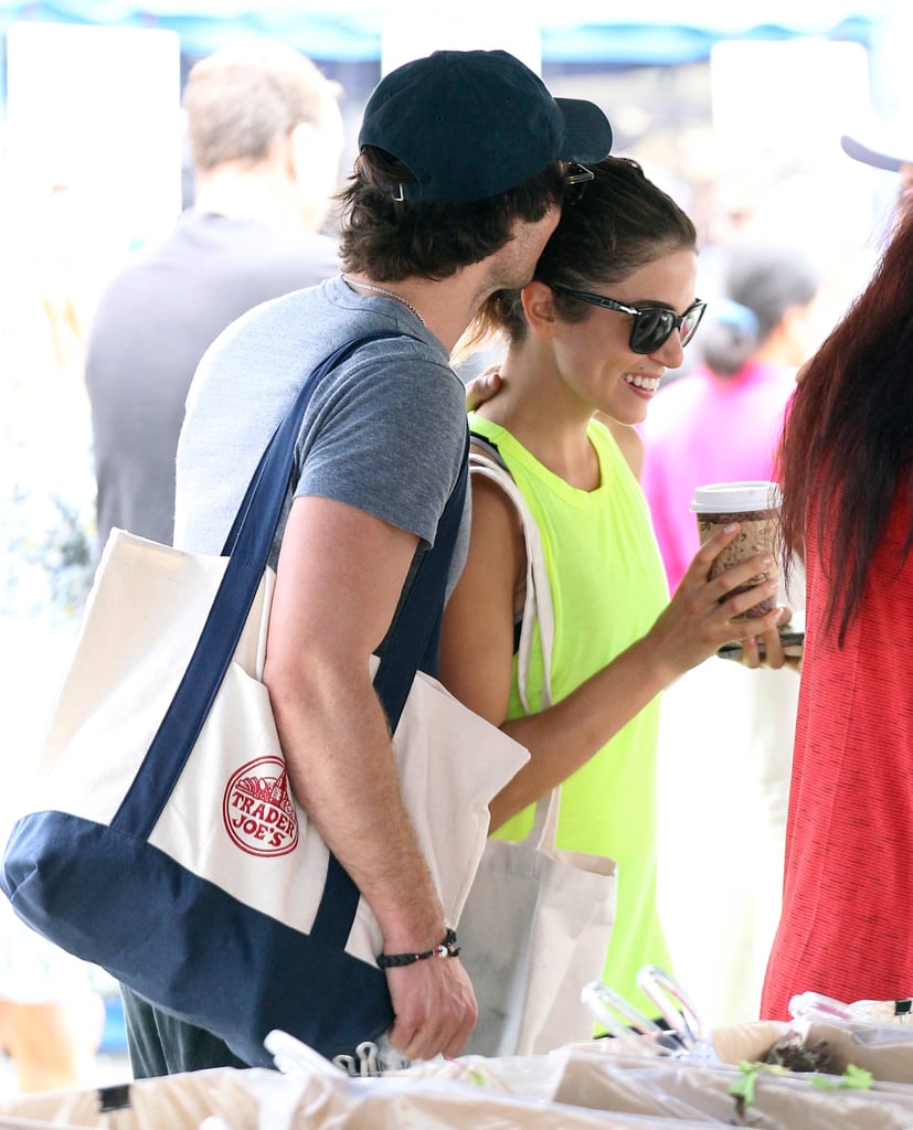Ian showed Nikki love during an afternoon at the farmers market in July 2014.