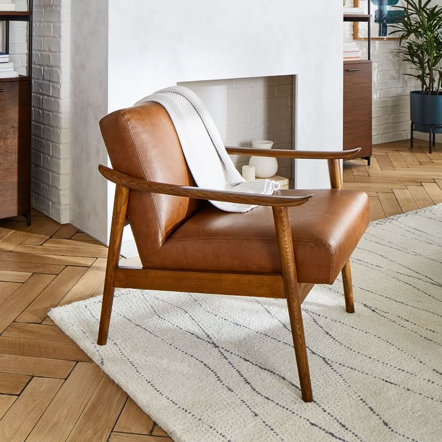 Best West Elm Furniture And Decor On Sale 2023 POPSUGAR Home   7a8ad61087c00ece Mid Century Leather Show Wood Chair  