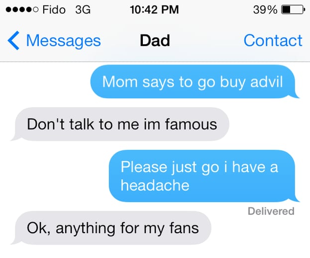 funny texts mom dad